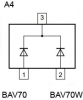   BAV70 / A4 / ( U - 70V / I - 0.2A) / (SOT-23)