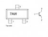  MMBT3904 (7AW) / N-P-N / 40V / 0.2A / 300 Mhz (SOT-23)