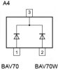   BAV70 / A4 / ( U - 70V / I - 0.2A) / (SOT-23)